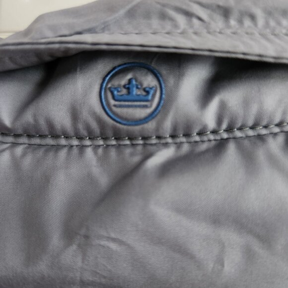 Peter Millar Mens Size XL Crown Light Weight Packable Puffer Vest Gray Blue Golf - Picture 6 of 6